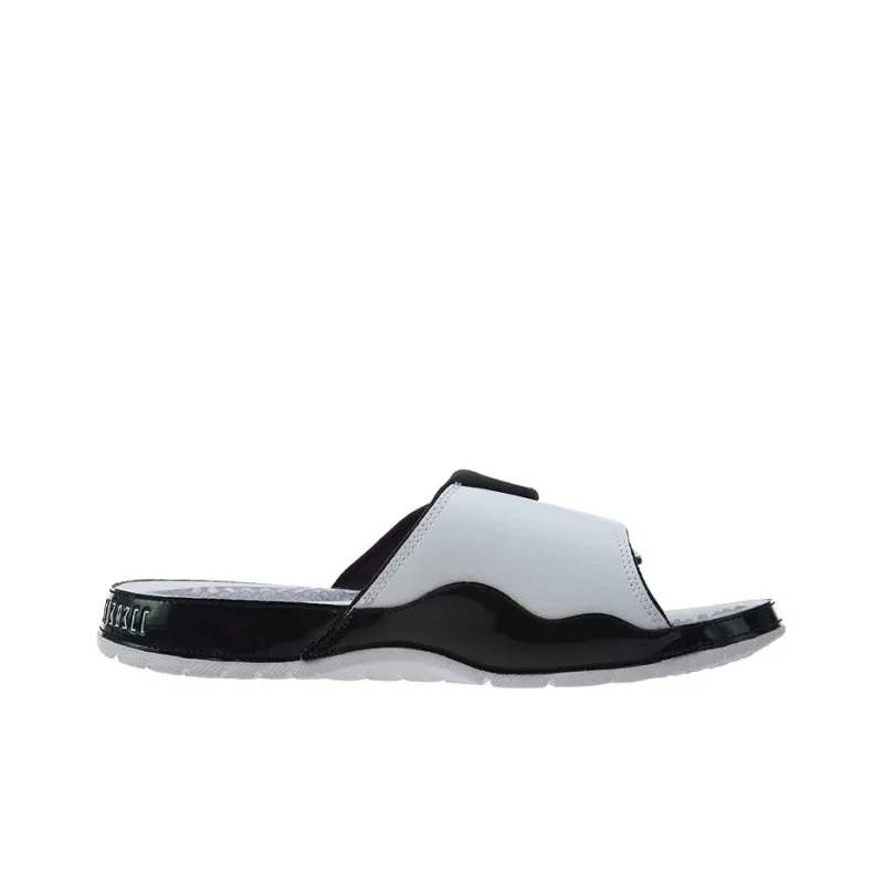 Jordan Hydro11 Rubber Sole Abrasion-Resistant Slide Slippers Men's Black White-1