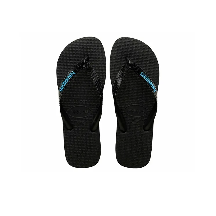 Havaianas Logo Filete Stylish Sandal Unisex Black Blue-3
