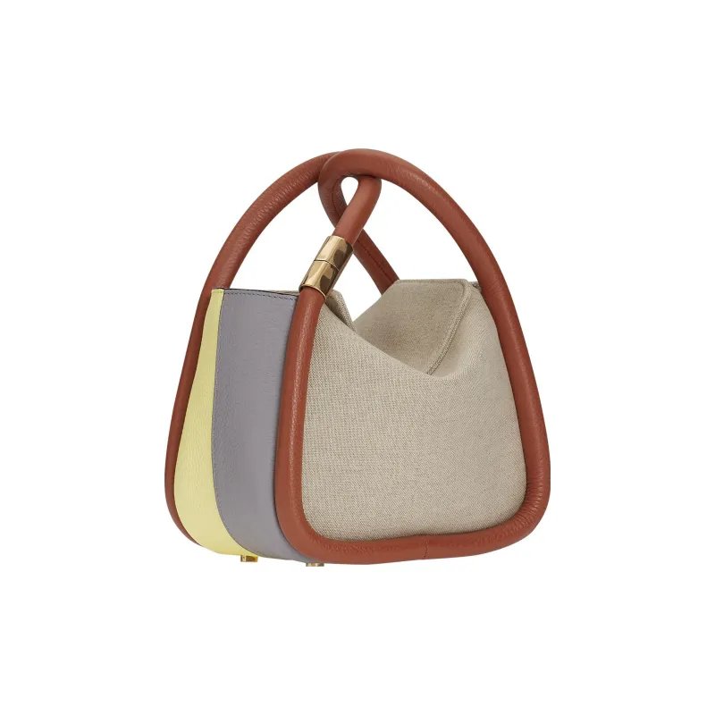 BOYY Canvas With Calfskin Canvas Bag Handbags Regular Women's Red/Brown/Gray Yellow-1