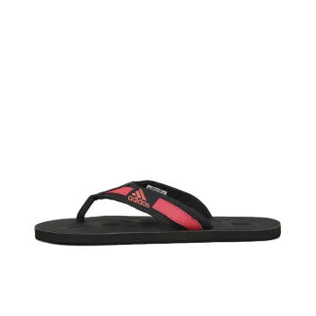 Adidas Slalon Slippers Rubber Sole Slip-Resistant Slide Slippers Men's Black Red