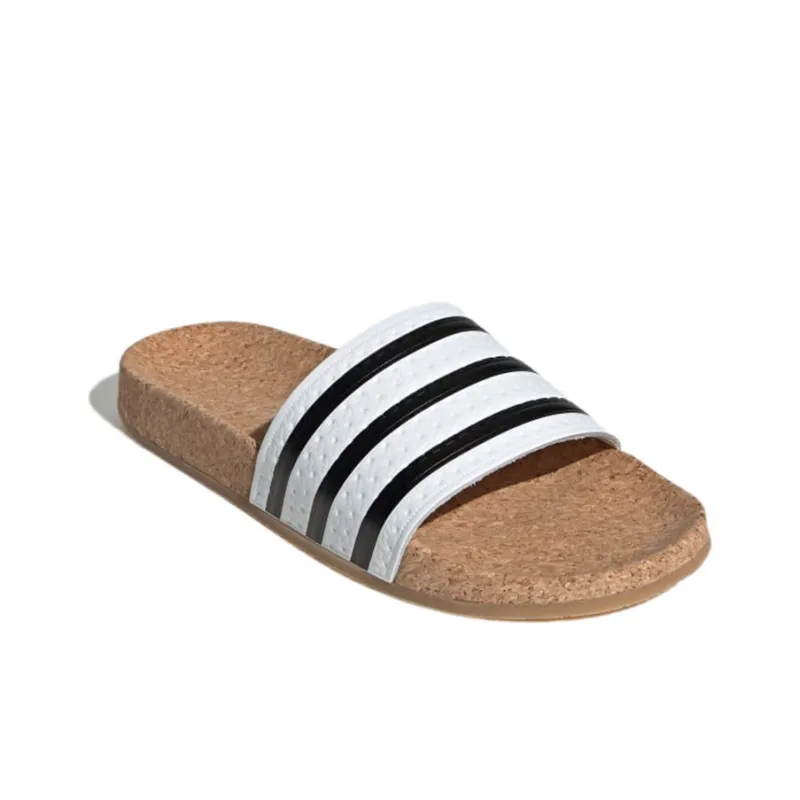 Adidas Adilette Slides Cork White Black Women's-2