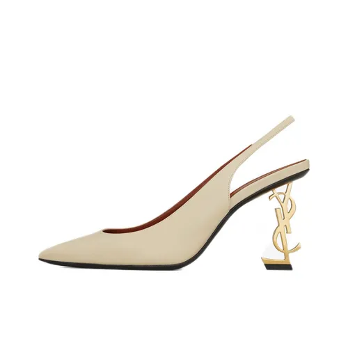 SAINT LAURENT Opyum Slingback Leather Pumps