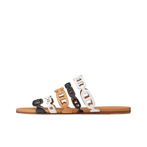 HERMES Trail Slide Slippers Women's White/Black/Zong