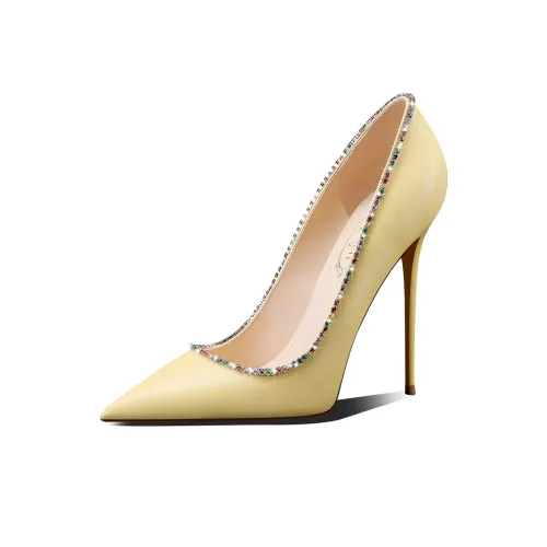 Miss Left High Heels Women's Light Yellow