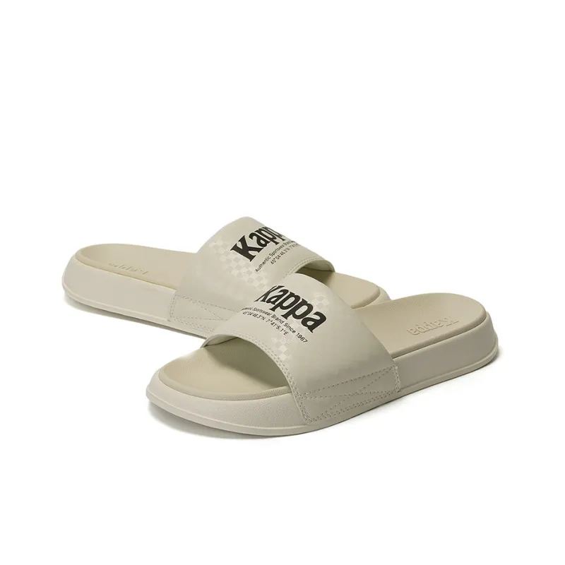 Kappa Slide Slippers Unisex Ecru Gray-3