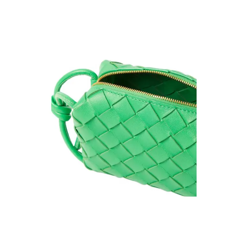 Bottega Veneta LOOP Sheepskin Camera Bag Storage Bag Handheld Shoulder Bag Women's Green-3