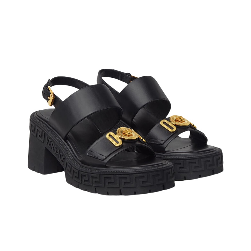 VERSACE MEDUSA BIGGIE Series One-Strap Sandals Women's - POIZON