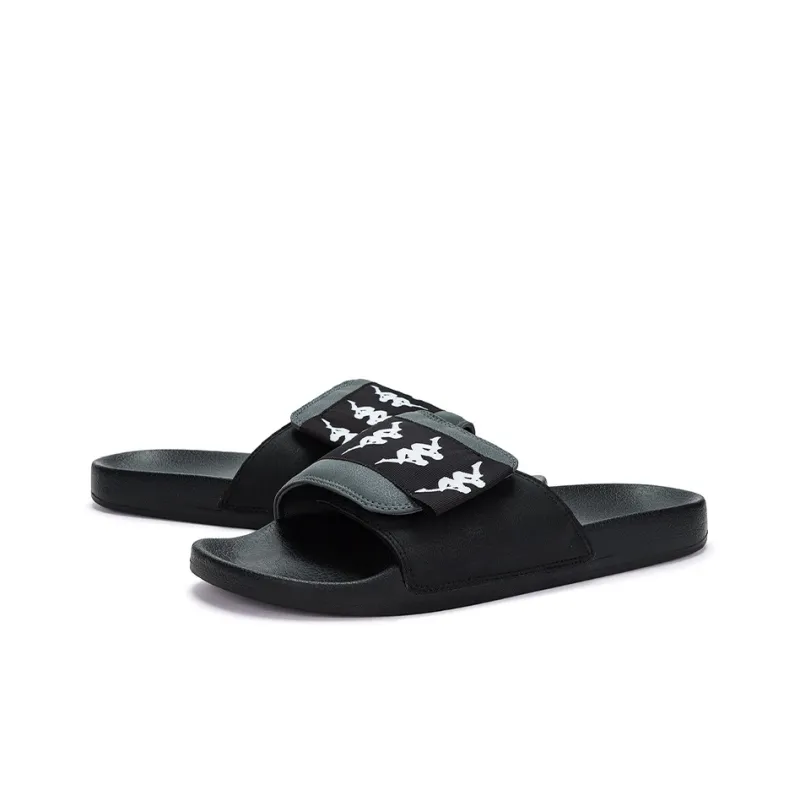 Kappa Slip-Resistant Slide Slippers Unisex Black Gray-5