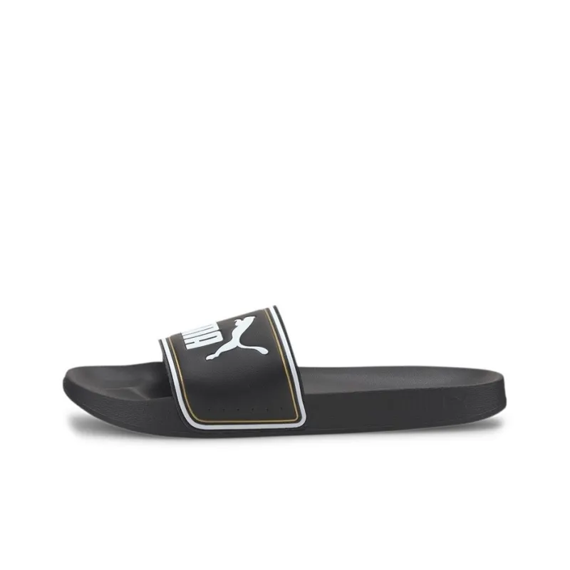 PUMA Leadcat Ftr Slide Black Team Gold White-0