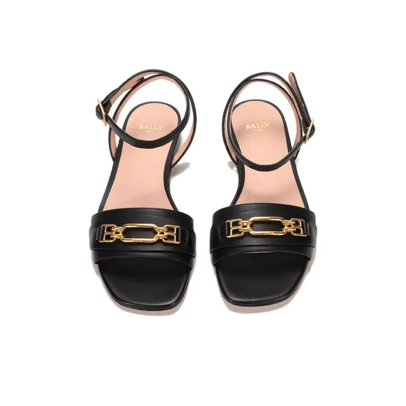 BALLY One Strap Sandals Women's Black-3