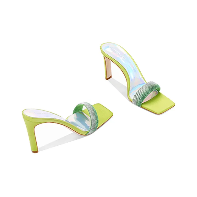 SHUDAIER Slide Slippers Women's Green-4