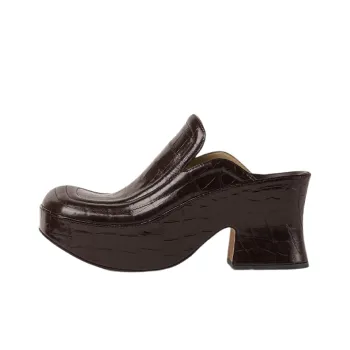 Bottega Veneta Wedge Clogs Brown Women's