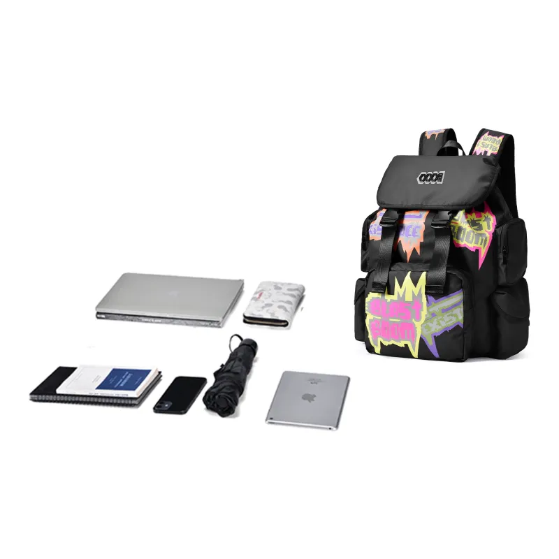 COEXISTENCE Polyester Backpack Basketball Bag Tubas Unisex Black/Multicolor-8