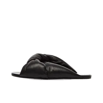 Balenciaga Drapy Flat Sandals 'Black' Women's