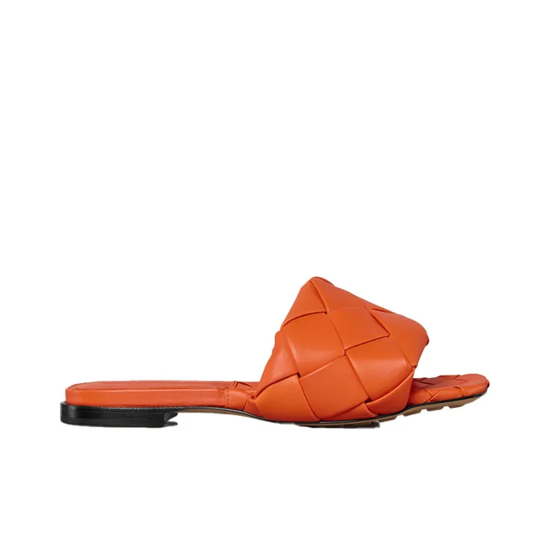 Bottega Veneta Slide Slippers Women's Orange Red-1