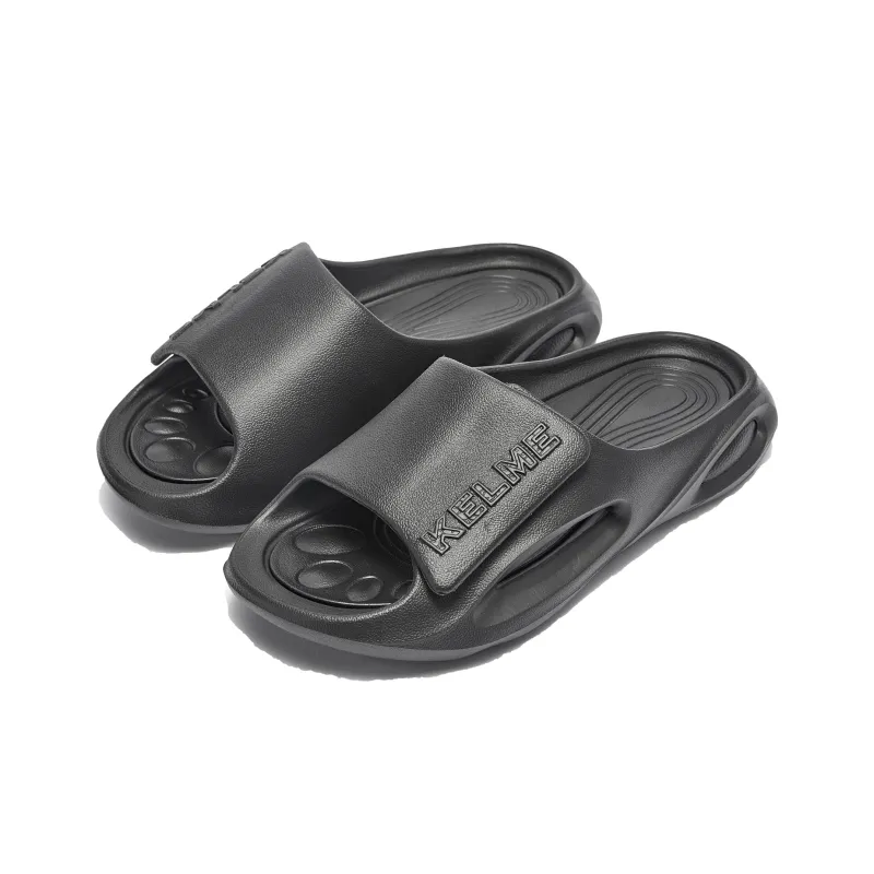 KELME EVA Slip Resistant Slide Slippers Unisex Black-2