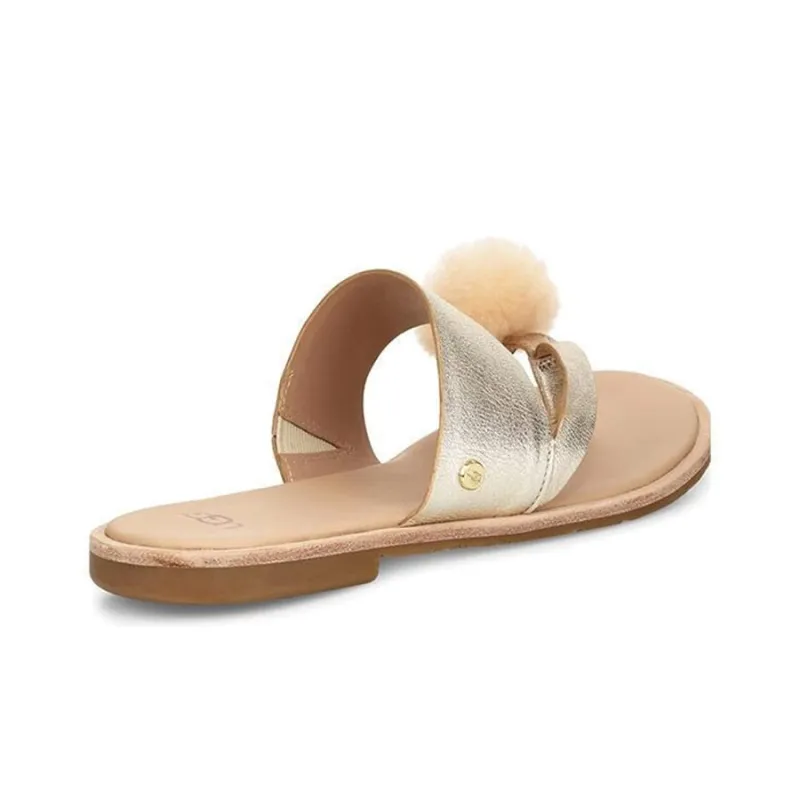 UGG Hadlee Metallic Gold Color Slippers Women's-2