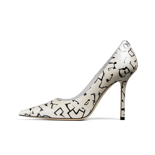 Jimmy Choo LOVE High Heels Women's Low-Top White/Black