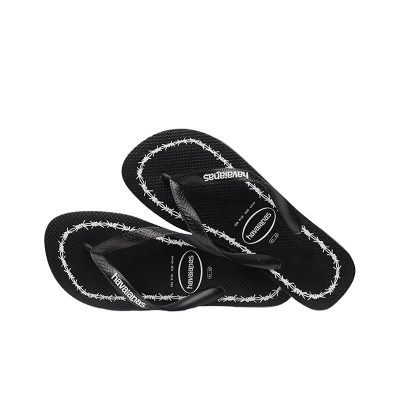 Havaianas Top Goodvibez FC Slide Slippers Unisex Black White-3