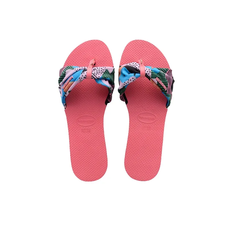 Havaianas Rubber Sole Slide Slippers Women's Pink-3