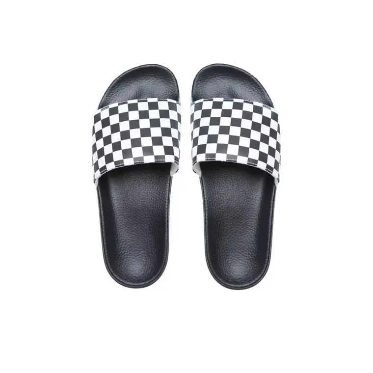 Slide On Vans 'Checkerboard White Black'-3