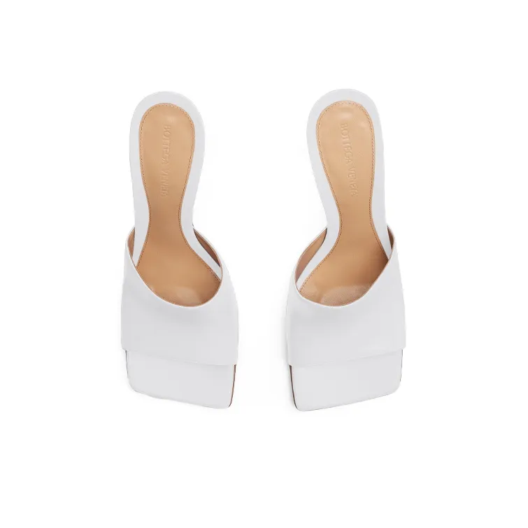 Bottega Veneta Stretch Slide Slippers Women's Optical Fibers White-2