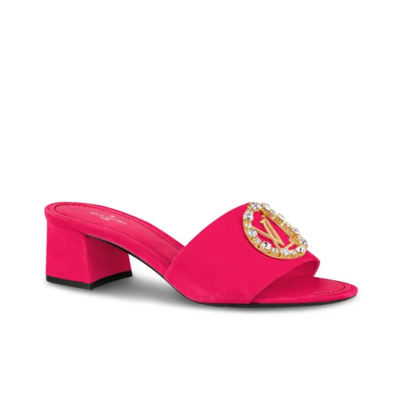 LOUIS VUITTON Madeleine Abrasion Resistant Slide Slippers Women's Raspberry Pink-1