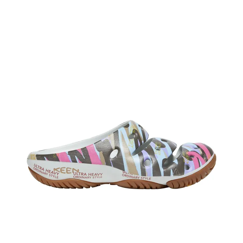 KEEN Yogui Artsfull Slide Slippers Men's Black Stripes/Multicolor-1