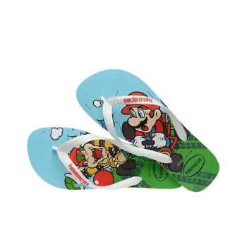 Havaianas Havana Mario Bros Stylish Sandal Unisex White Blue Green