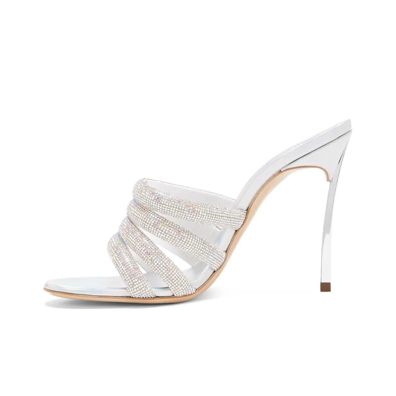 Casadei Blade One-Strap Sandal Women's Silver-0