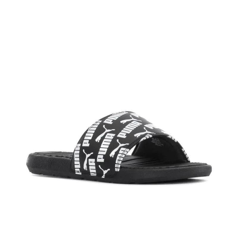 PUMA Cool Cat Bold 2 Slide All Over Logo Black White-2