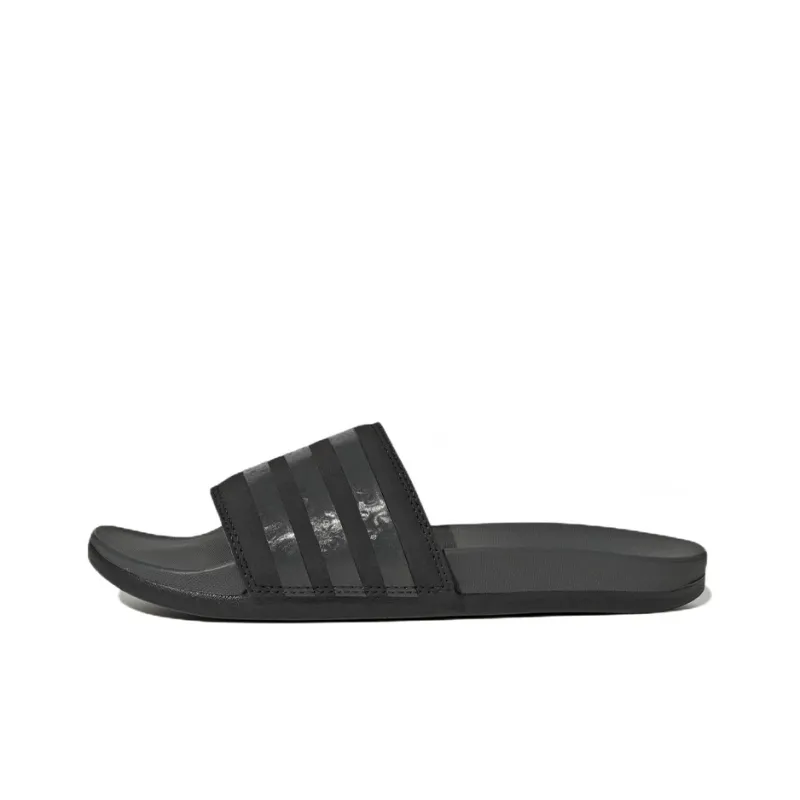 Adidas Adilette Comfort Slides Core Black Grey Women's-0