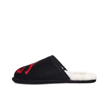 UGG Scuff Logo Slipper Black Red