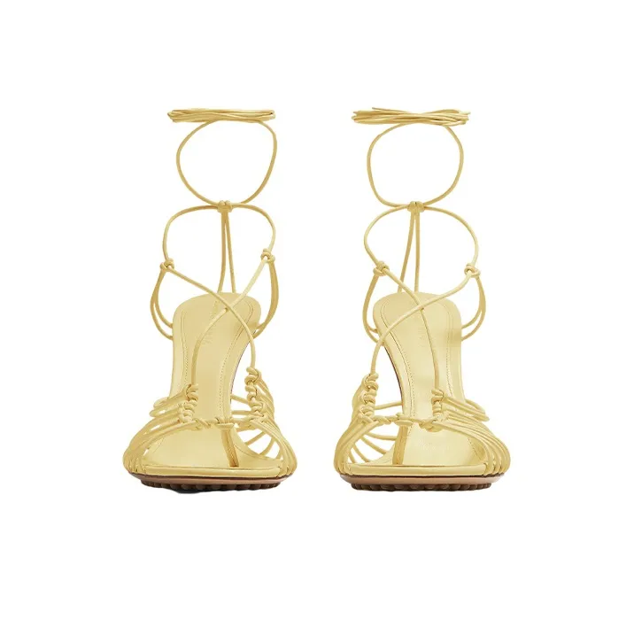 Bottega Veneta Dot Stylish Sandal 7cm Women's Moonlight White-2