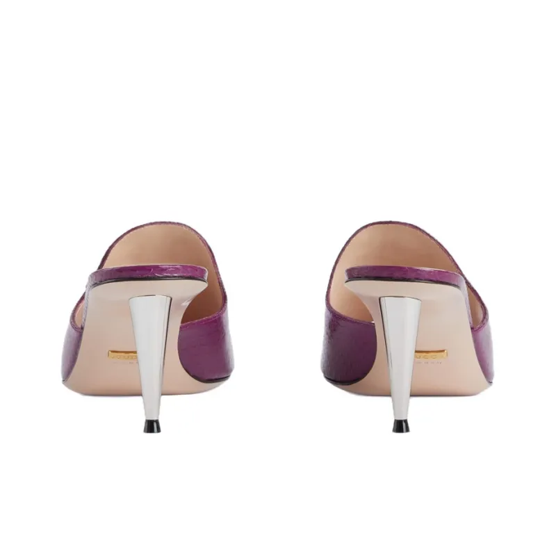 GUCCI Blondie Slide Slippers Women's Purple-4