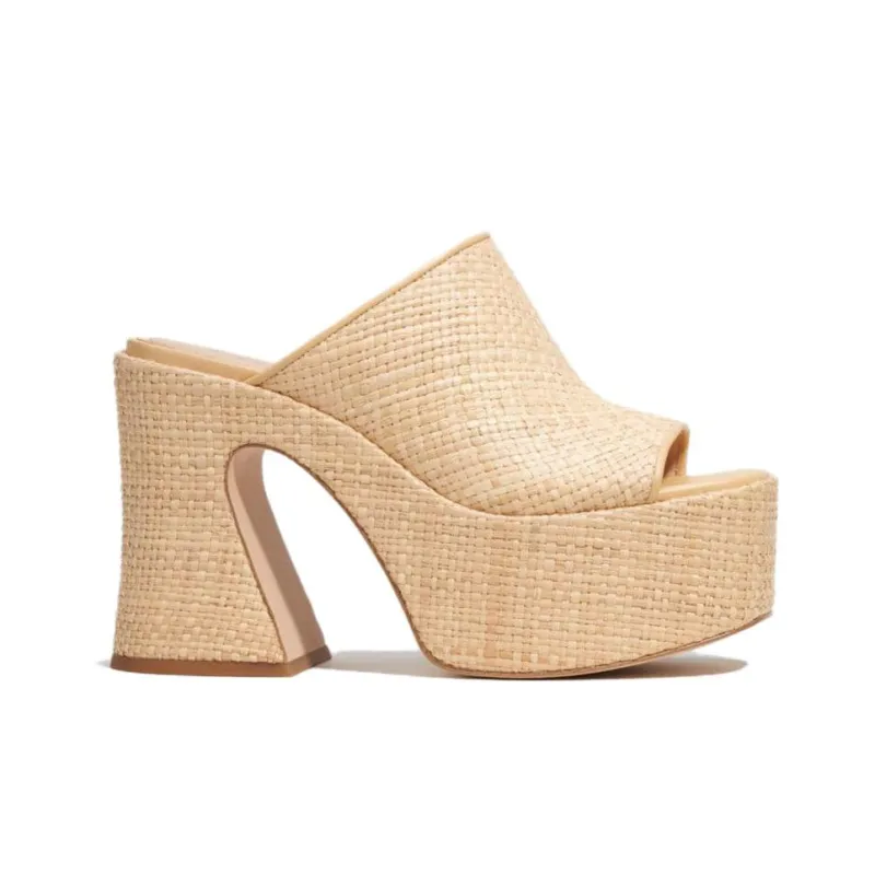 COACH Rubber Sole Abrasion-Resistant Slide Slippers Women's Nude-1