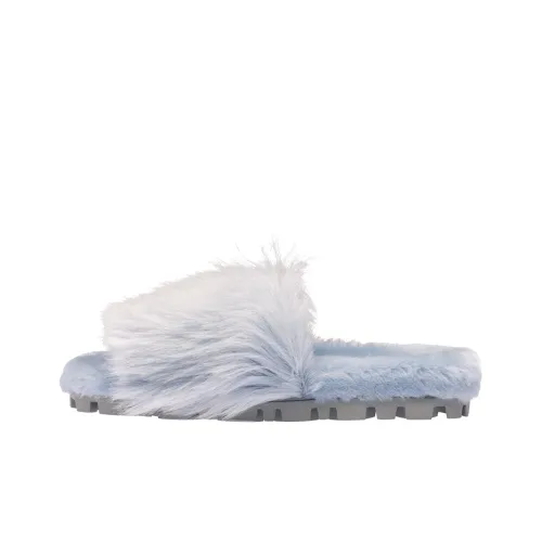 MIU MIU Slide Slippers Women's Blue