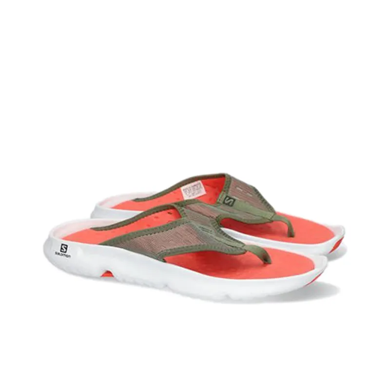 SALOMON Rubber Sole Quiet Slide Slippers Unisex Green-2