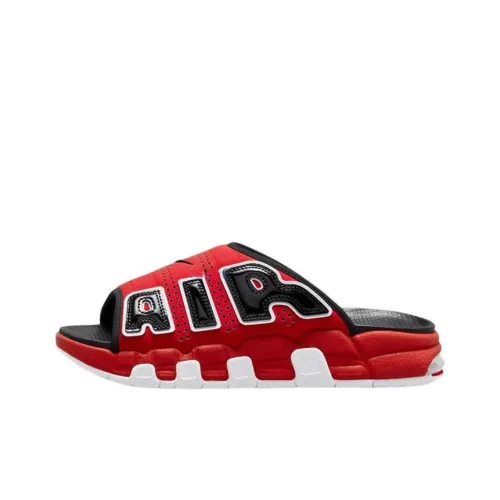 Nike Air More Uptempo Slide Slippers Men Black/Red