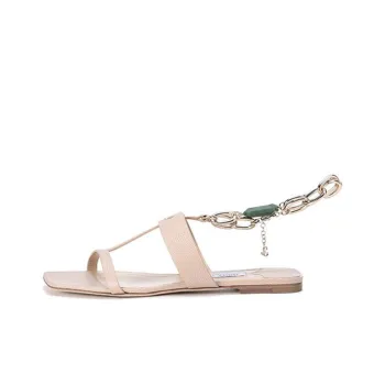 Jimmy Choo One Strap Sandals Women's Beige Yellow