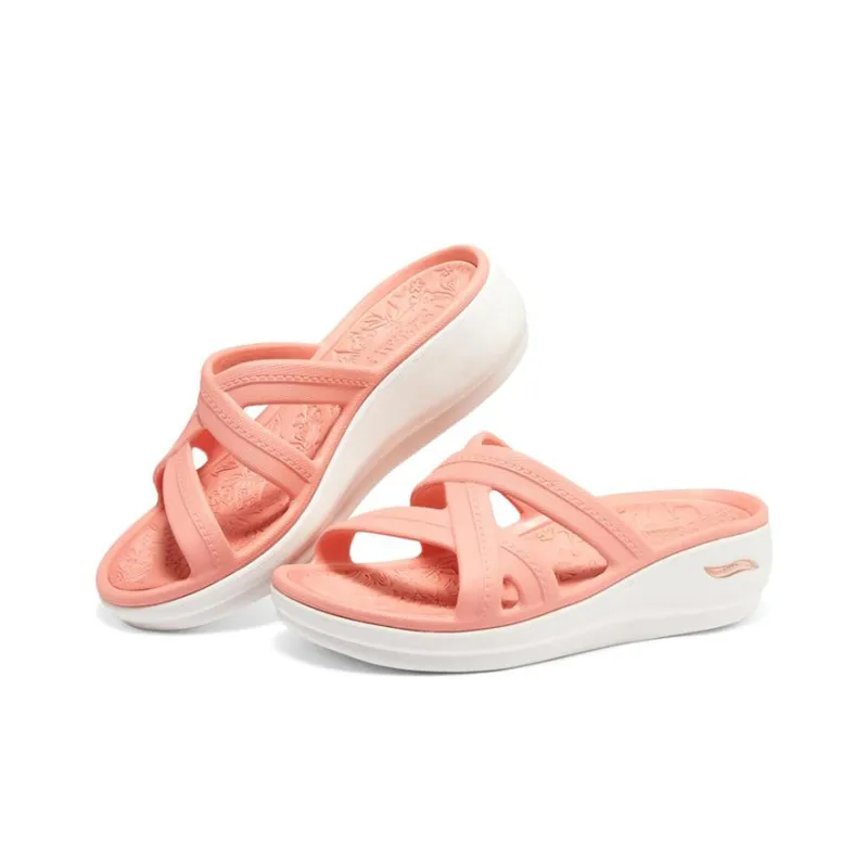 Skechers Arch Fit Series Slide Slippers Women's Rose Pink/White-2