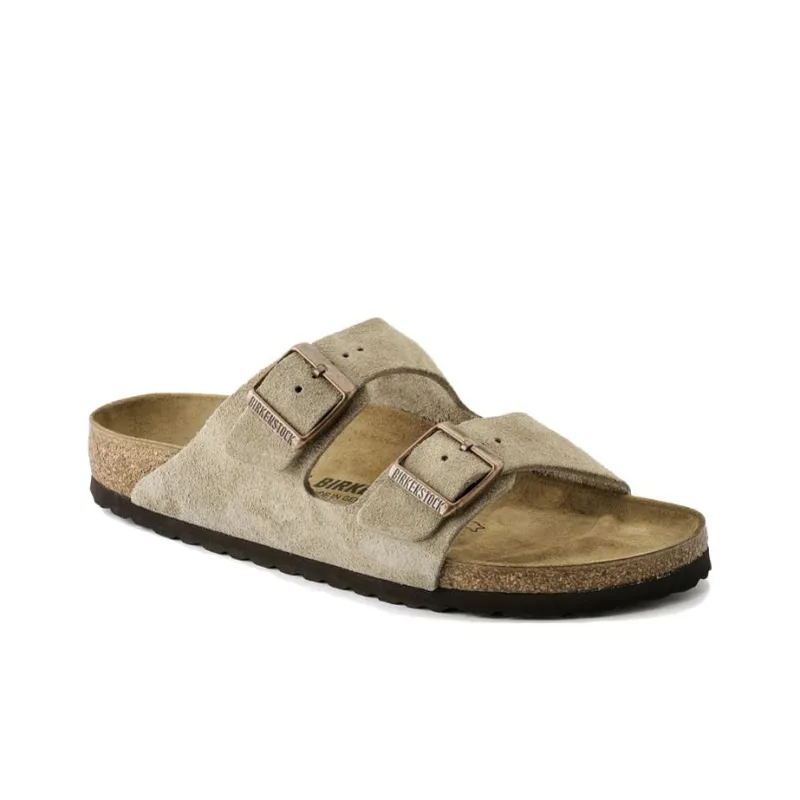 Birkenstock Arizona Suede Leather Narrow Fit Sandals 'Taupe'-1