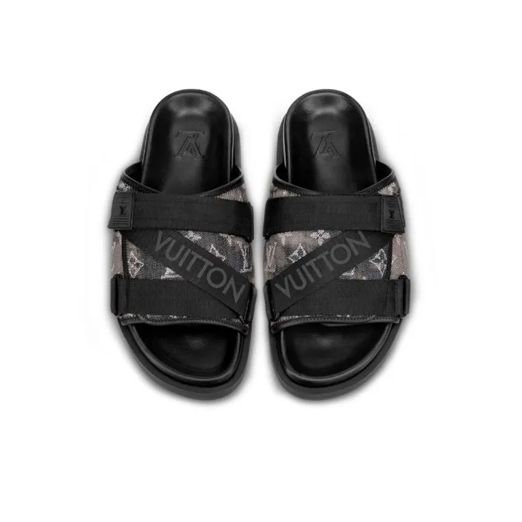 LOUIS VUITTON Honolulu Stylish Sandal Men's Black-4