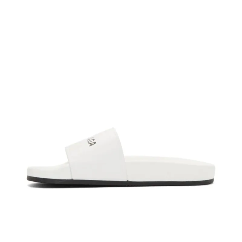 Balenciaga Classic Logo Slide 'White'-0