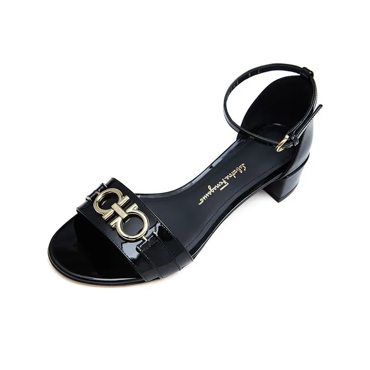 FERRAGAMO Como One Strap Sandals Women's Black-2