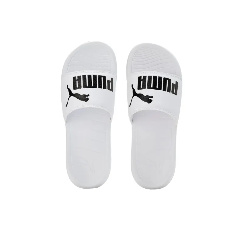 PUMA Popcat 20 Rubber Sole Slippers Men's White Black-3