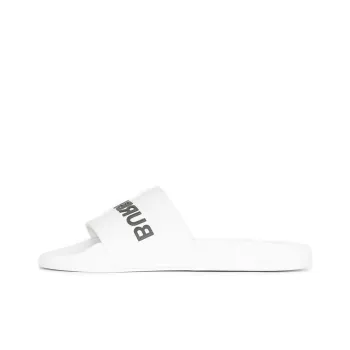 Burberry Slip Resistant Slide Slippers Women's White