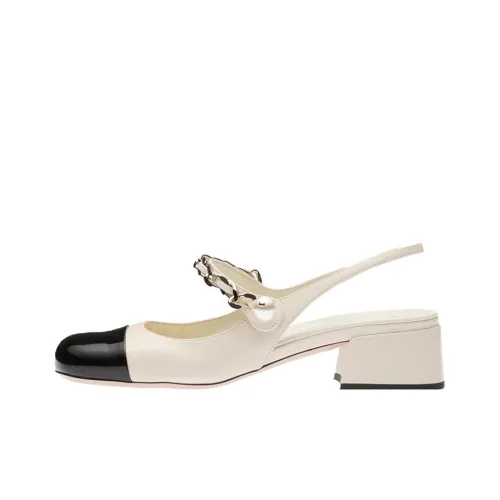 MIU MIU High Heels Women's Ivory/Black