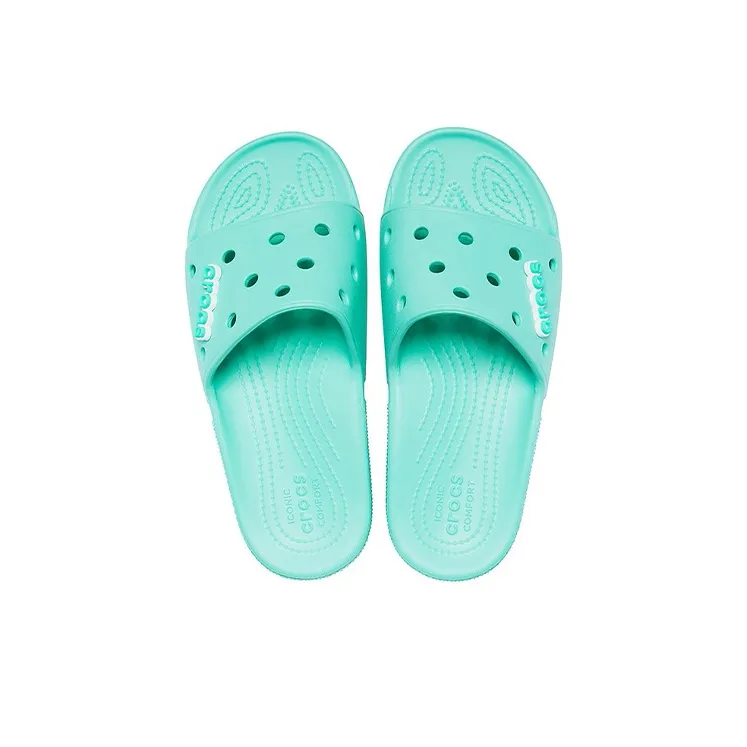 Crocs Classic Clog Slide Slippers Unisex Light Grass Green-4