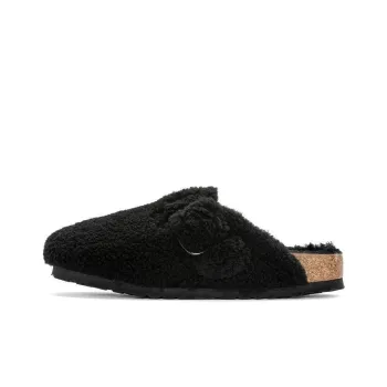 Birkenstock Boston Big Buckle Shearling Narrow Fit 'Black' Women's